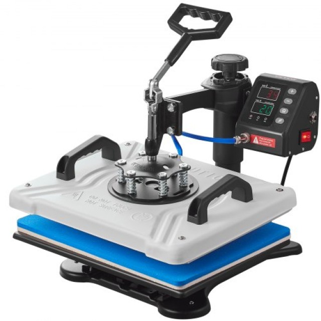 VEVOR Πρέσα Θερμότητας 12x15 10 σε 1, 1000W, Περιστροφή 360°, Λευκή, για DIY Στυλό, Καπέλα, Κούπες και Μπλουζάκια  DGNTHJSHY2938BSO1V2
