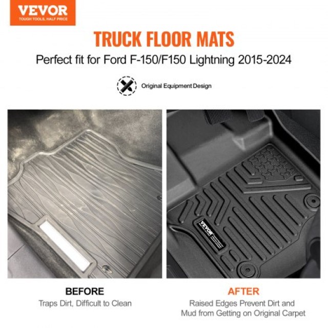 VEVOR  Πατάκια Αυτοκινήτου για Ford F-150/F150 Lightning 2015-2024,...