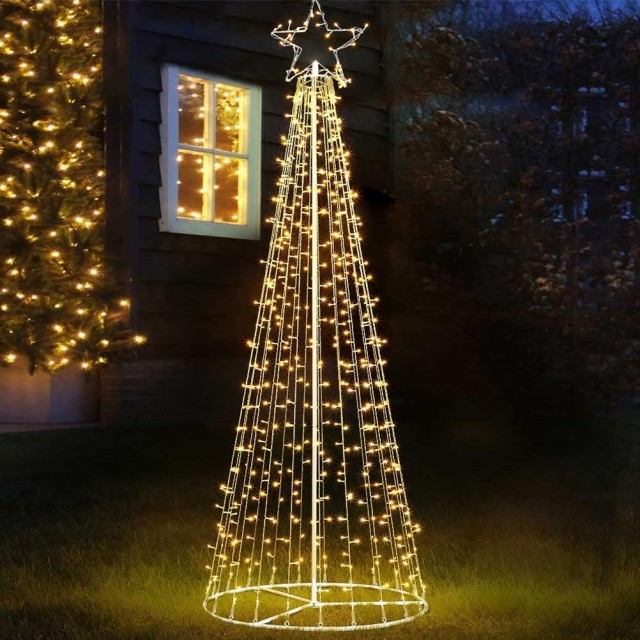 BAKAJI  Φωτεινό Χριστουγεννιάτικο Δέντρο 224cm 592 LED Θερμό Λευκό ...