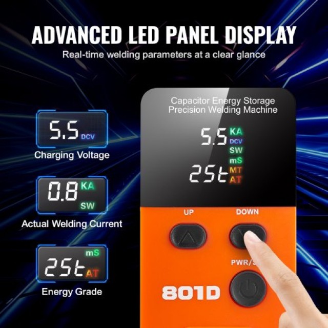 VEVOR 801D Συσκευή Συγκόλλησης Μπαταριών 14.5KW  DRDCDHJ030MMIXNR5V2