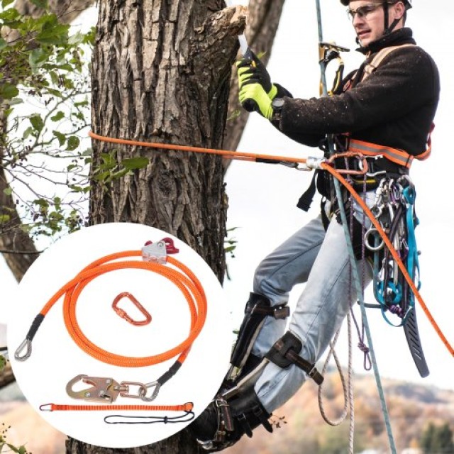 VEVOR Ατσάλινος Πυρήνας 16mm Flipline 10ft για Ασφάλεια Υψηλών Προτ...