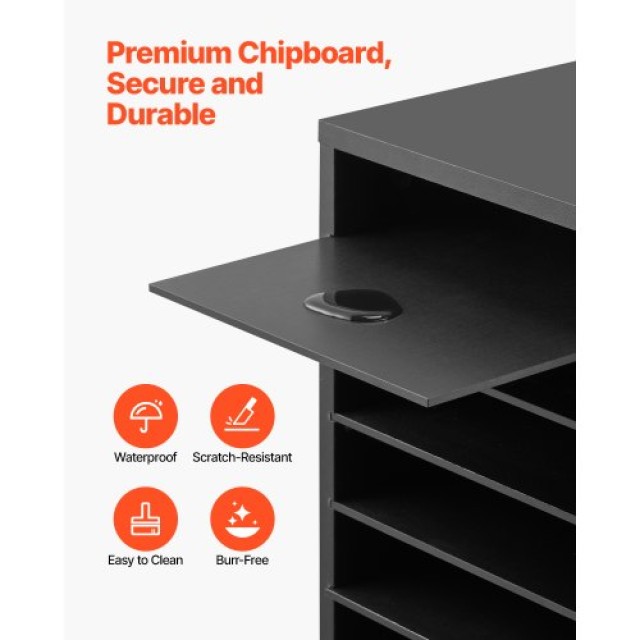 VEVOR Ξύλινος Οργανωτής Λογοτεχνίας 27 Θέσεων Μαύρος WJJEKBHB12G5BD...