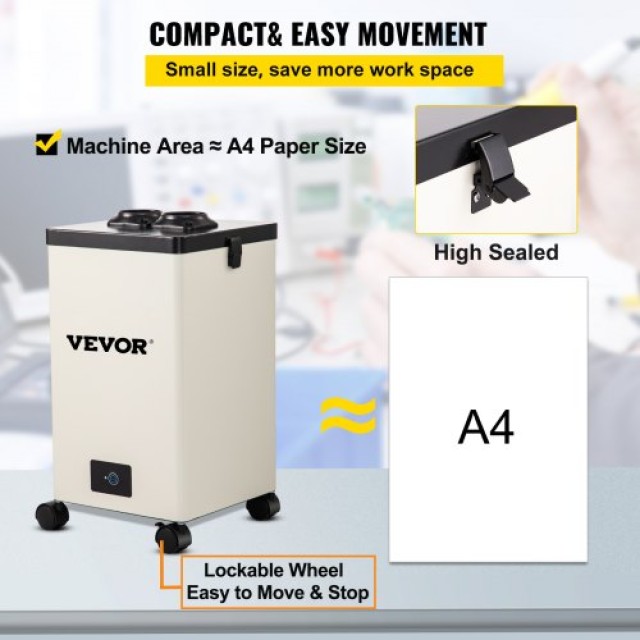 VEVOR Απορροφητήρας Καπνού Κολλήσεων, 150W 106 CFM, 3-Σταδίων Φίλτρ...