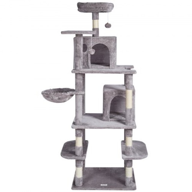 Πύργος Γάτας VEVOR 68.5 με Ονυχοδρόμιο και Κοντό Light Grey  DXSMS8C2FQH03S5QHV0