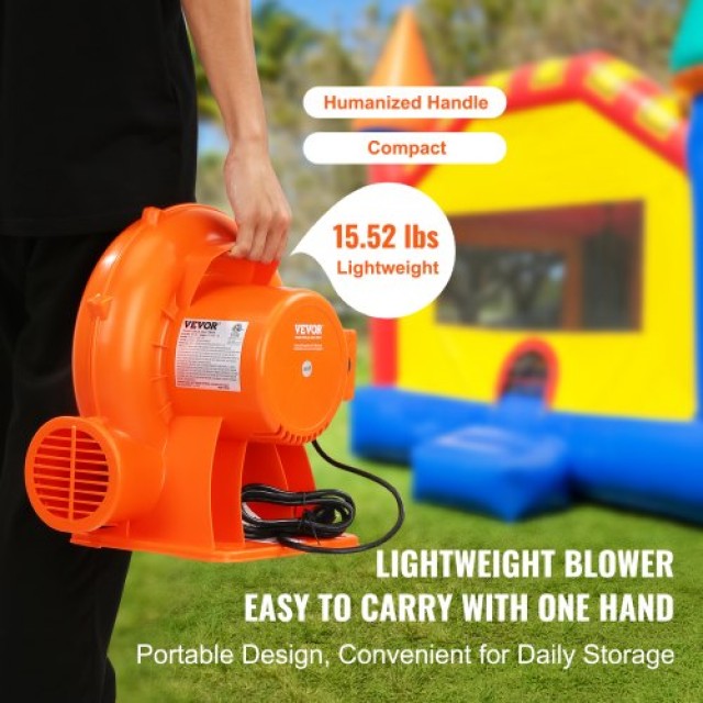 VEVOR Φυσητήρας για Φουσκωτό Κάστρο 900W 550 m³/h  QMFJD950W221M7H2LV2