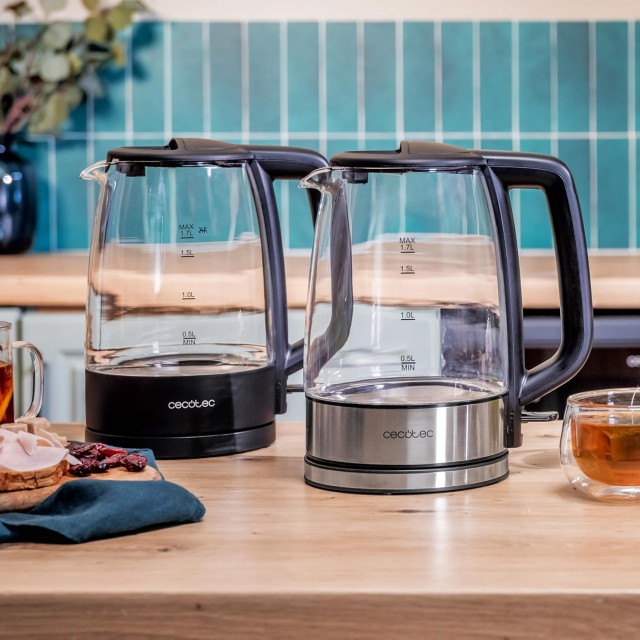 Βραστήρας Νερού 1,7L με Γυάλινο Σώμα 2200W Inox CEC-00170 Cecotec Βραστήρας Νερού 1,7L με Γυάλινο Σώμα 2200W Inox CEC-00170 Cecotec