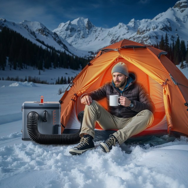 VEVOR Φορητός Πετρελαιοκίνητος Θερμαντήρας 8KW, DC 12V/24V, με Έλεγ...