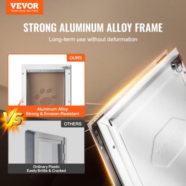VEVOR  Πόρτα Κατοικιδίων με Κλείδωμα & Μαγνητικό Σύστημα Αλουμινίου Μεγάλη  MSCWMLMLHJ1PCF80QV0