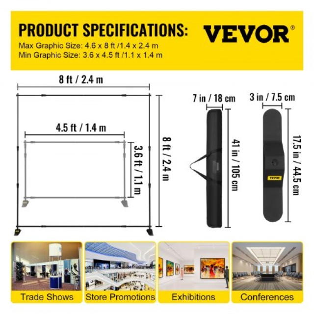 Σετ 4 Διαφημιστικών Banner Stand 54 έως 96 για Εμπορικές Εκθέσεις  4XDM-ABSZSJ000001V0