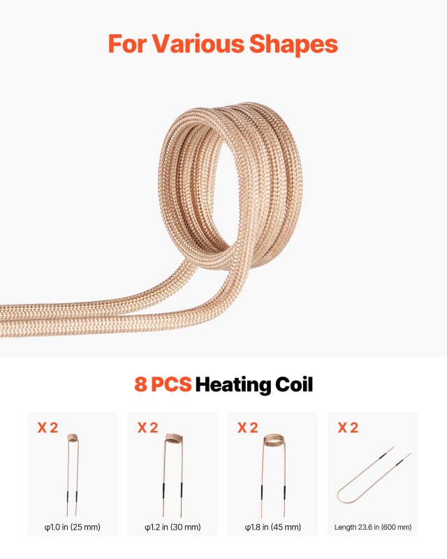 VEVOR Επαγωγική Συσκευή Θέρμανσης για Αφαίρεση Μπουλονιών, 1100W, 2...