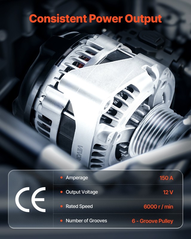 VEVOR Δυναμό Αυτοκινήτου για Chevy Express 2500 V6 4.3L V8 6.0L (20...