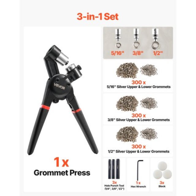 VEVOR Σετ Εργαλείων για Τρούκς 900ΤΜΧ 8mm 10mm 12mm Μεταλλικά Στριφ...