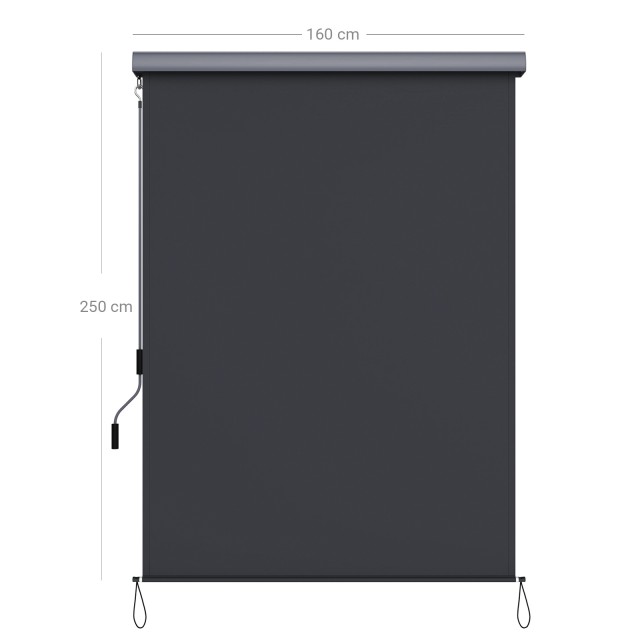 SONGMICS Κάθετο Ρολό Σκίασης-Τέντα 2.5 x 1.6 m. με αναδιπλούμενη κα...