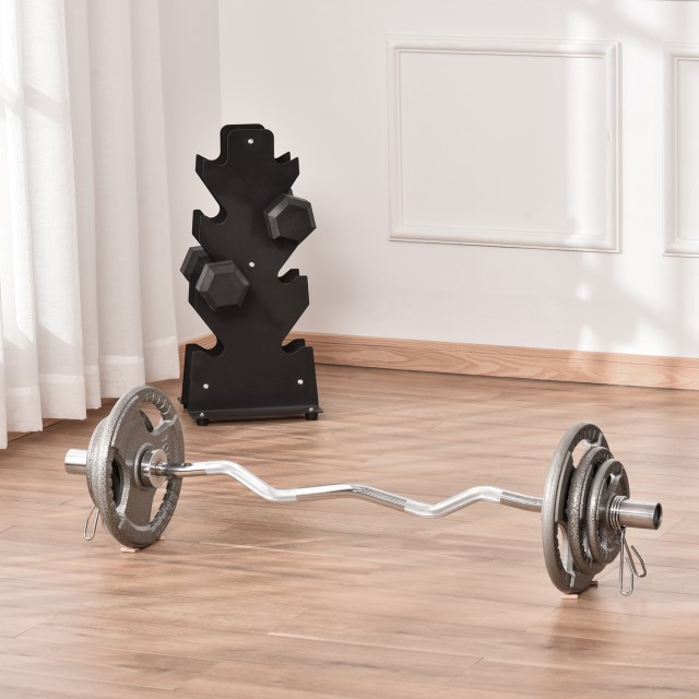 HOMCOM Σετ 6 δίσκων βάρους για Barbell Συνολικό Βάρος 35kg - Γκρι A91-137