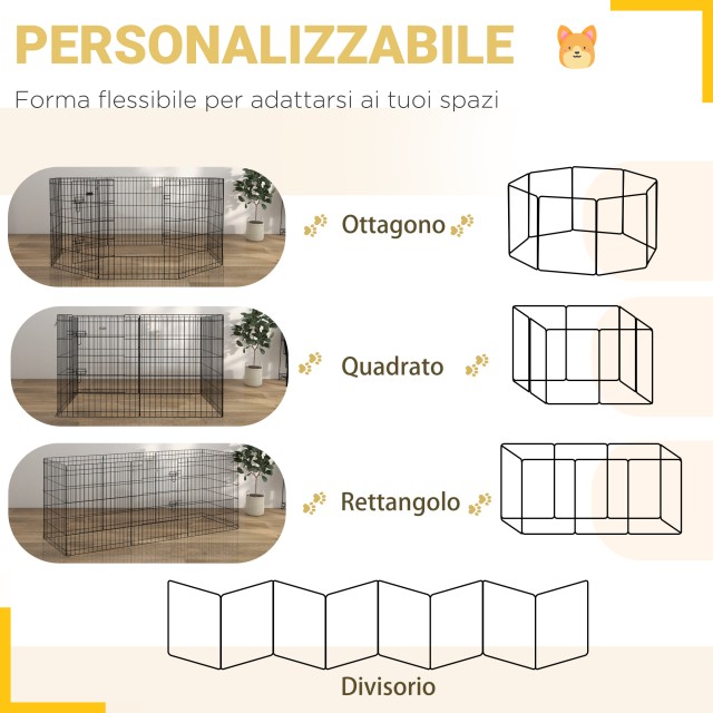 PawHut Fence για σκύλους και κουτάβια, παρκοκρέβατο για κατοικίδια ... PawHut Fence για σκύλους και κουτάβια, παρκοκρέβατο για κατοικίδια ...