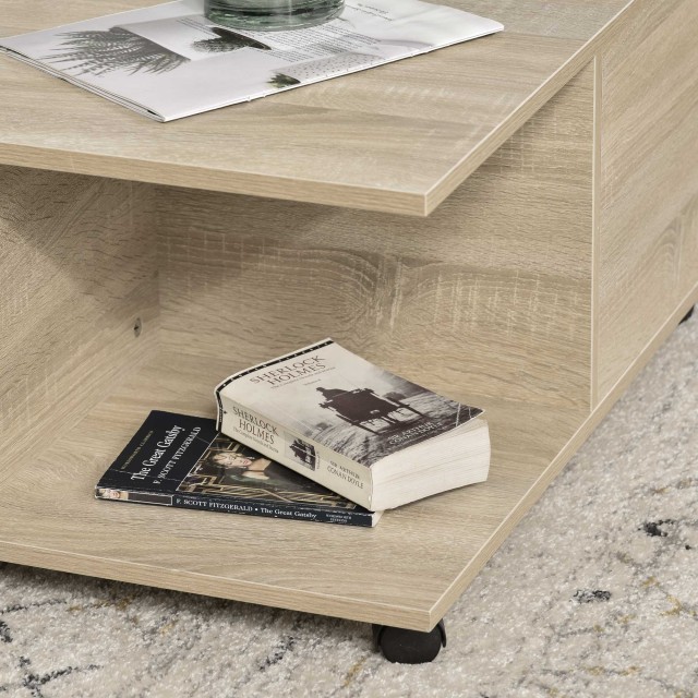 Τραπεζάκι σαλονιού HOMCOM σε ξύλο με 2 συρτάρια, 2 ράφια και ρόδες ... Τραπεζάκι σαλονιού HOMCOM σε ξύλο με 2 συρτάρια, 2 ράφια και ρόδες ...