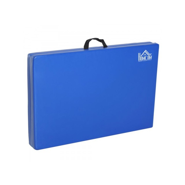 Φορητό Αναδιπλούμενο Στρώμα Γυμναστικής Χρώματος Μπλε HOMCOM A93-033BU
