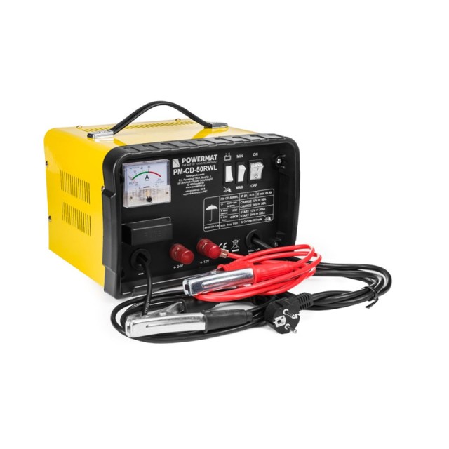 Φορτιστής Μπαταρίας Αυτοκινήτου 12/24 V με Λειτουργία Εκκίνησης 200A POWERMAT PM-CD-50RWL