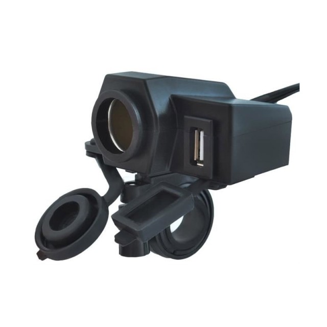 Φορτιστής USB και Αναπτήρας για Μοτοσυκλέτα 12 V SPM 2416