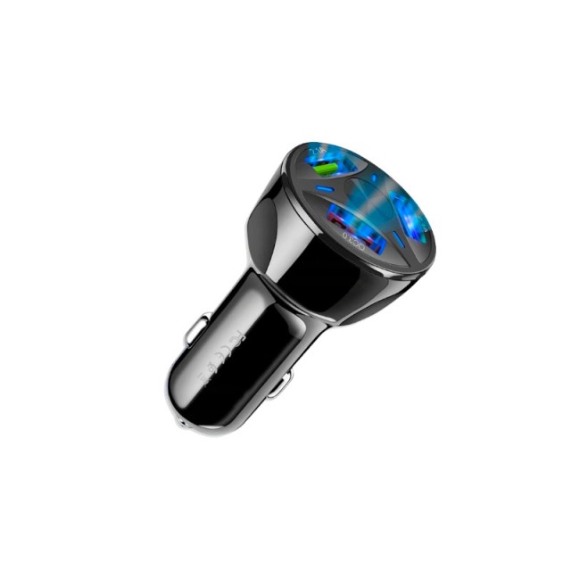 Φορτιστής Αυτοκινήτου με 2 Θύρες USB 2.1A και 1 USB QC 3.0 LED Kraft&Dele KD-1238