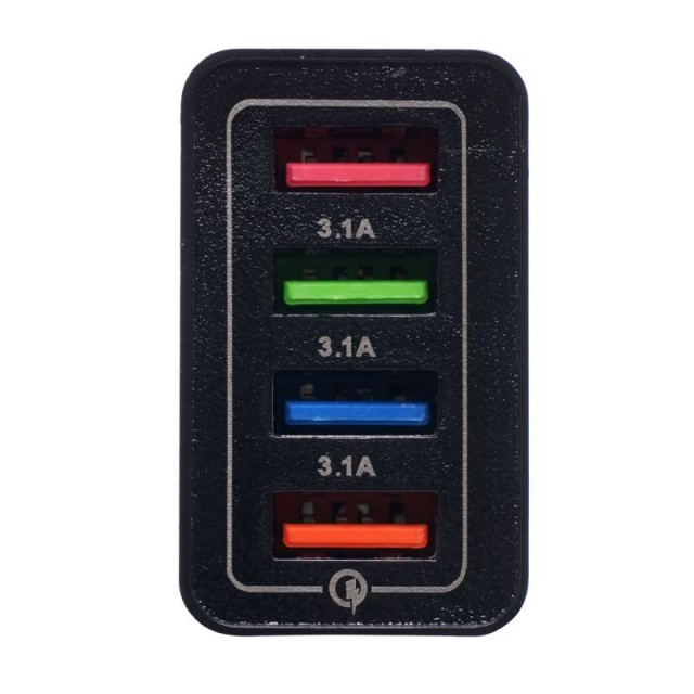 Φορτιστής Πρίζας με 3 Θύρες USB 3.1A και 1 USB QC 3.0 Kraft&Dele KD...
