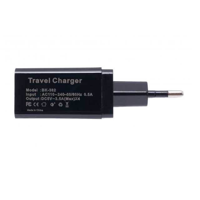 Φορτιστής Πρίζας με 3 Θύρες USB 3.1A και 1 USB QC 3.0 Kraft&Dele KD-1239