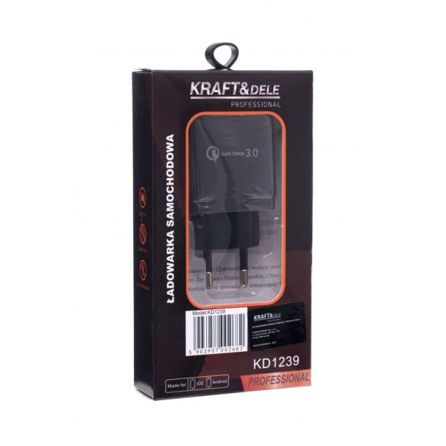 Φορτιστής Πρίζας με 3 Θύρες USB 3.1A και 1 USB QC 3.0 Kraft&Dele KD-1239