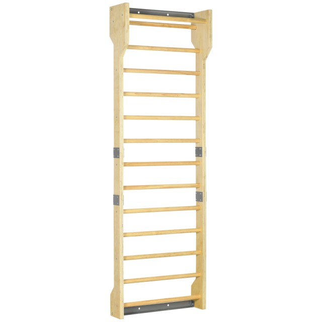 HOMCOM Swedish Wall Bar for Gym από ξύλο οξιάς με 13 μπάρες, 78x27x240cm A50-010V00ND