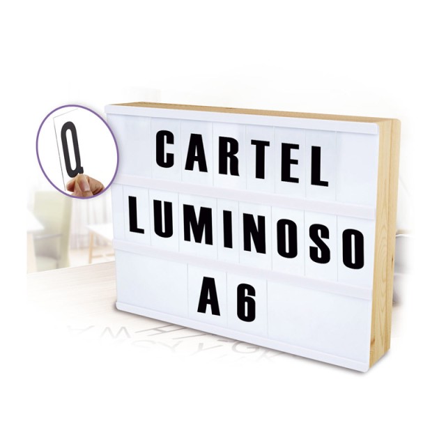 Φωτιζόμενος LED Πίνακας Lightbox A6 με 60 Γράμματα και Σύμβολα GEM ...