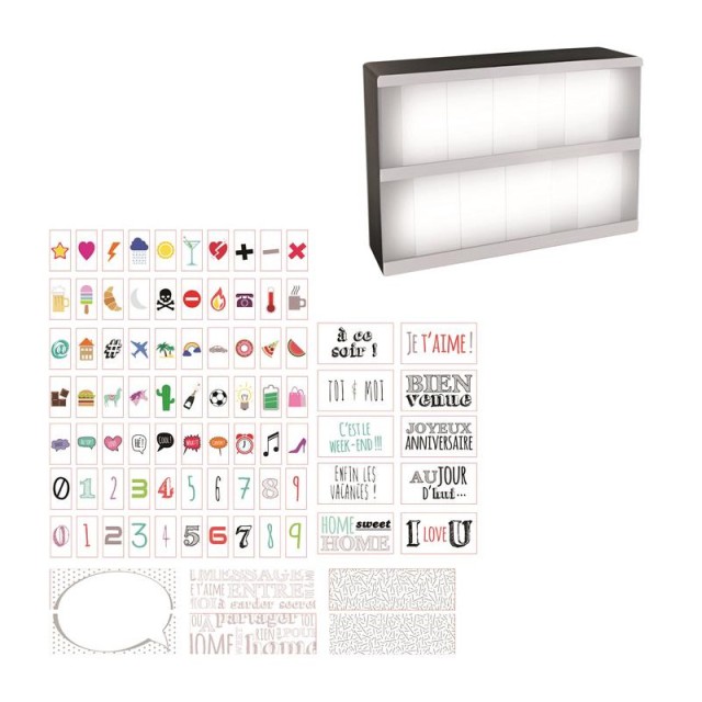Φωτιζόμενος Πίνακας Lightbox A5 με 86 Γράμματα και Σύμβολα Home Deco Factory LA9729