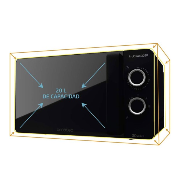 Φούρνος Μικροκυμάτων 20 Lt 700 W Cecotec ProClean 3030 Black CEC-01524