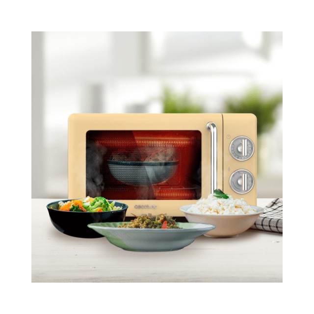 Φούρνος Μικροκυμάτων με Γκριλ 20 Lt 700 W Cecotec ProClean 3110 Retro Yellow CEC-01708