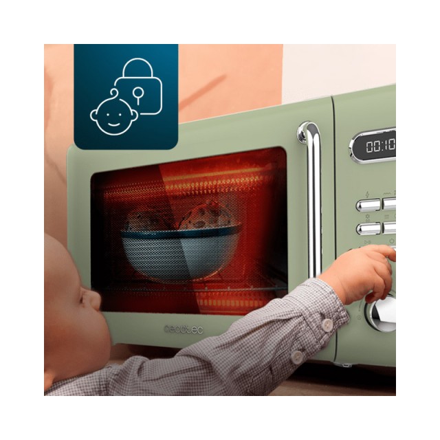 Φούρνος Μικροκυμάτων με Γκριλ 20 Lt 700 W Cecotec ProClean 5110 Retro Green CEC-01712