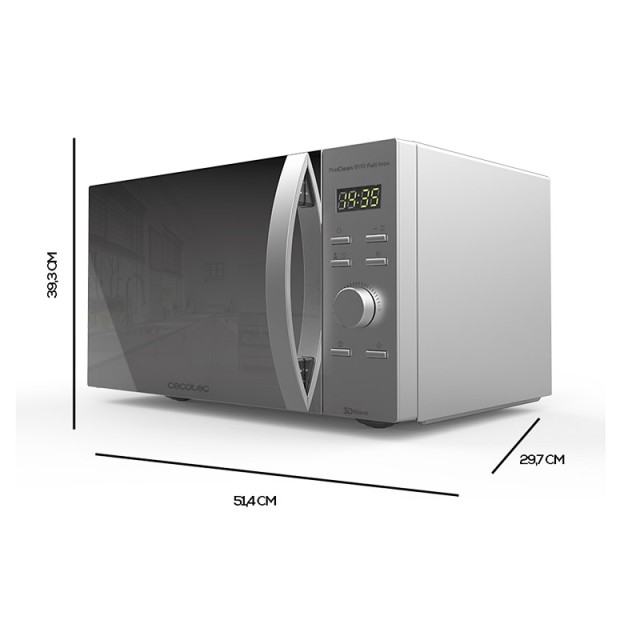 Φούρνος Μικροκυμάτων με Γκριλ 30 Lt 1000 W Cecotec ProClean 9110 Full Inox CEC-01544
