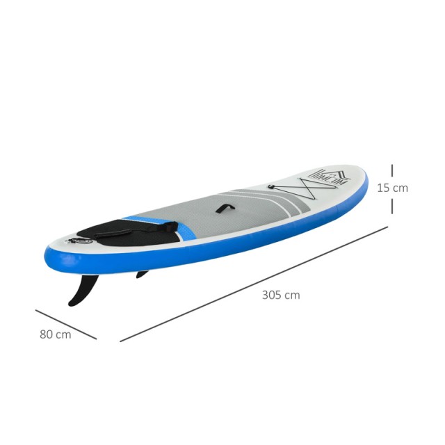 Φουσκωτή Σανίδα SUP με Αξεσουάρ 305 x 80 x 15 cm Χρώματος Μπλε HOMC...