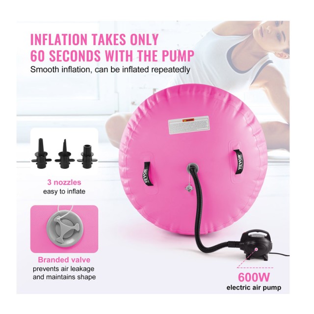 Φουσκωτό Στρώμα Γυμναστικής με Κύλινδρο Αέρα και Αντλία Αέρος 1010 ...