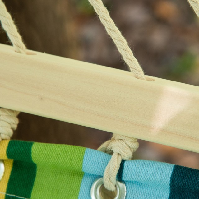 Outsunny Garden αιώρα για 1-2 άτομα μέγιστο βάρος 150 κιλά εσωτερικού και εξωτερικού χώρου με αφαιρούμενο μαξιλάρι 400x140 cm 100110-074BG