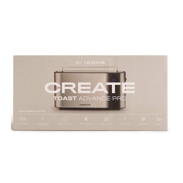 Φρυγανιέρα 1000 W Χρώματος Inox TOAST ADVANCE PRO CREATE IKOHS 8435...