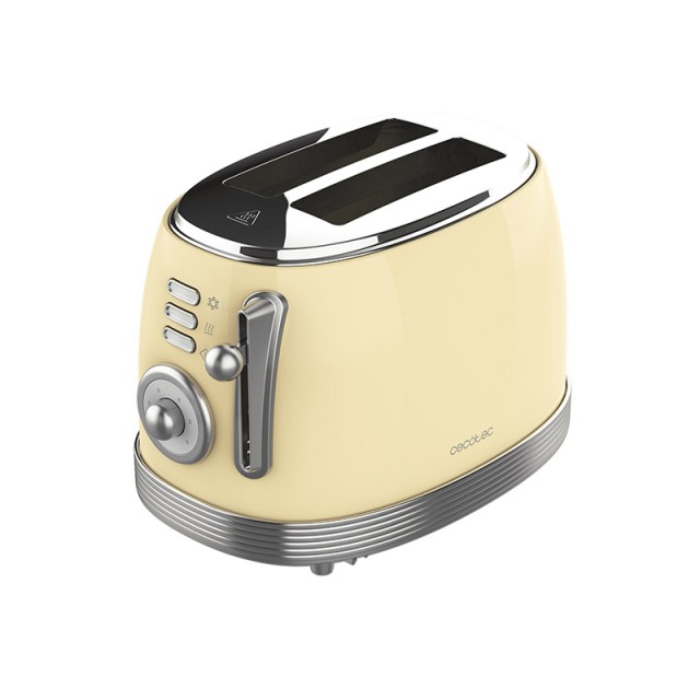 Φρυγανιέρα 2 Θέσεων 850 W Χρώματος Κίτρινο Cecotec Vintage 800 CEC-03210