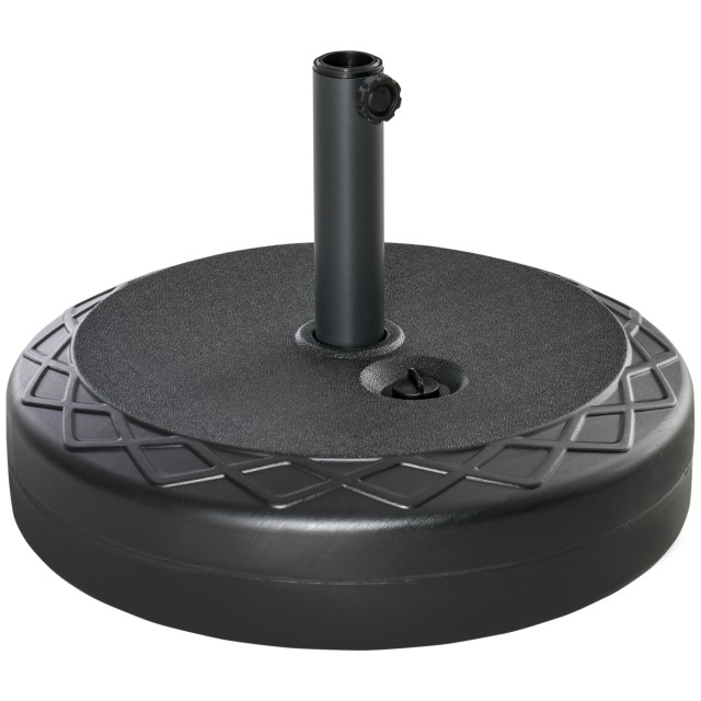 Outsunny Στρογγυλή Βάση Ομπρέλου Φ55cm Πλαστική 30kg για Πολωνούς 38-48mm Μαύρο 84D-131