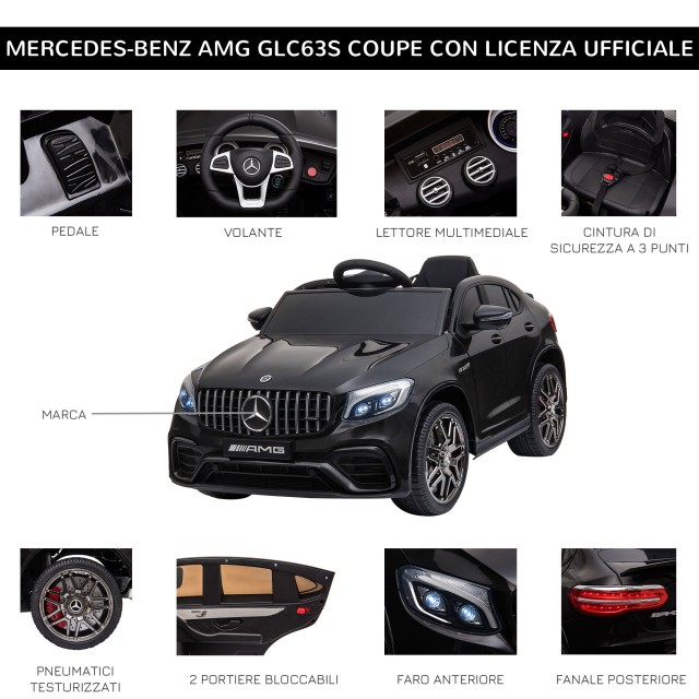 HOMCOM Mercedes Electric Ride-On Toy Car για παιδιά 3-5 ετών με ζών...
