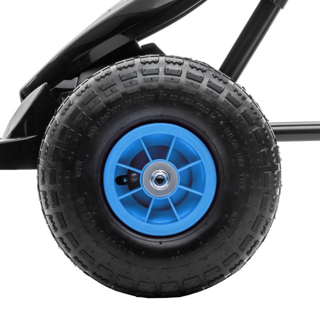HOMCOM Pedal Go Kart για παιδιά από 5-12 ετών με ρυθμιζόμενο κάθισμα και φουσκωτούς τροχούς, μπλε 370-256V00BU