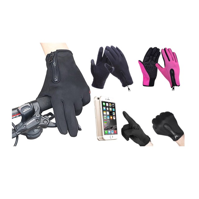 Γάντια Ποδηλάτου για Οθόνη Αφής Touch Screen Gloves Χρώματος Μαύρο ...