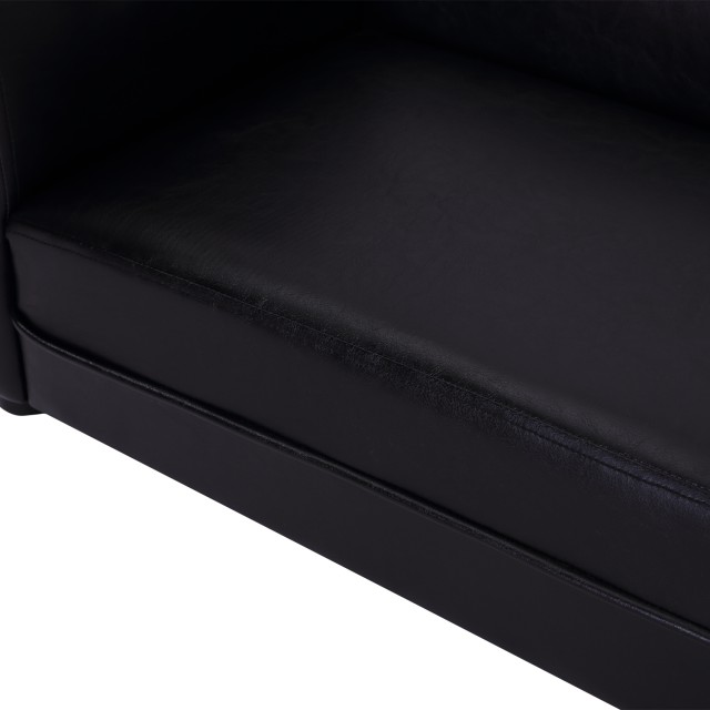 PawHut Dog Sofas Chaise Longue Ottoman για κατοικίδια, μαύρο, 82,5x45x41,5 cm D04-074BK