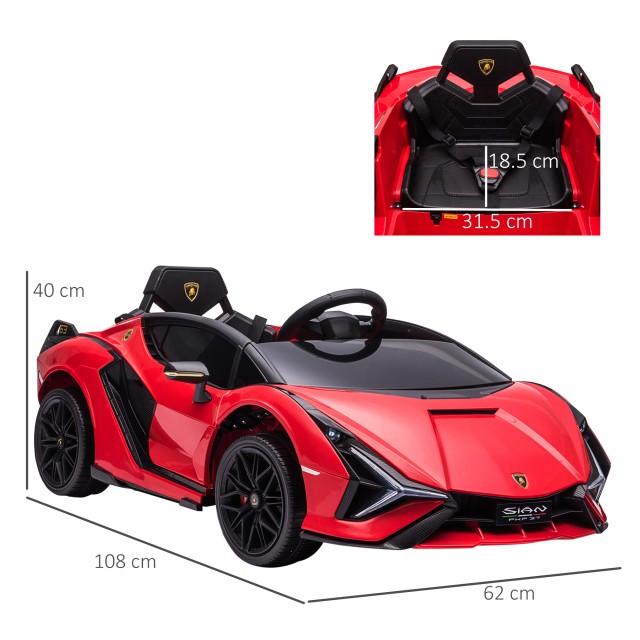 HOMCOM Ηλεκτρικό αυτοκίνητο για παιδιά Lamborghini Et? 3-5 ετών - Κ...