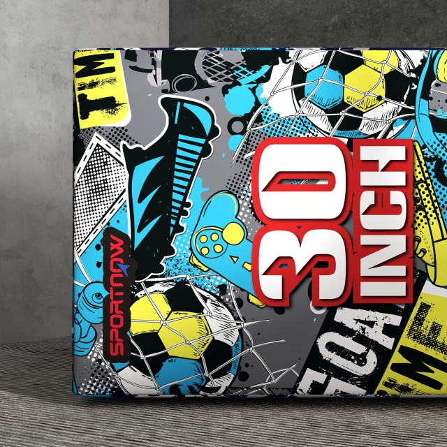 SPORTNOW Plyo Box 3 Heights Αντιολισθητικό Jumping Box για το σπίτι και το γυμναστήριο, 76x61x51cm, Πολύχρωμο A93-054V01MX