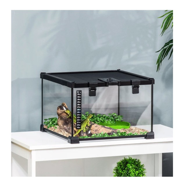 Γυάλινο Ενυδρείο για Ερπετά Terrarium 30 x 30 x 20 cm PawHut D40-015