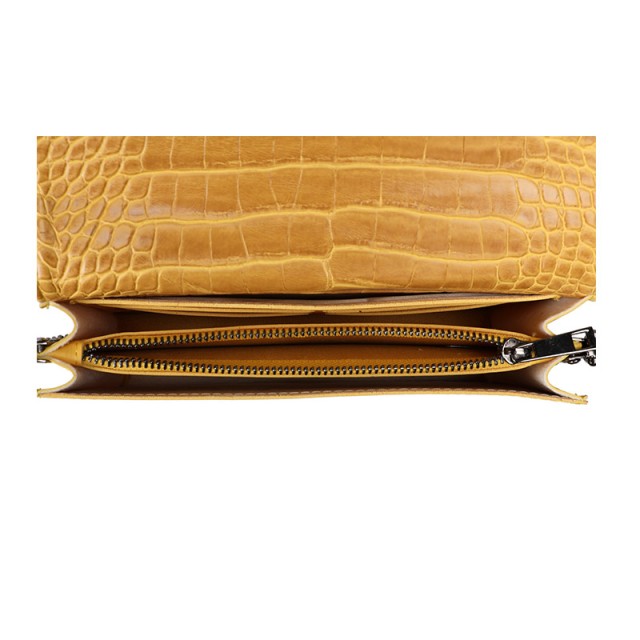 Γυναικεία Τσάντα Ώμου Χρώματος Κίτρινο Laura Ashley Dudley - Croco 651LAS1759