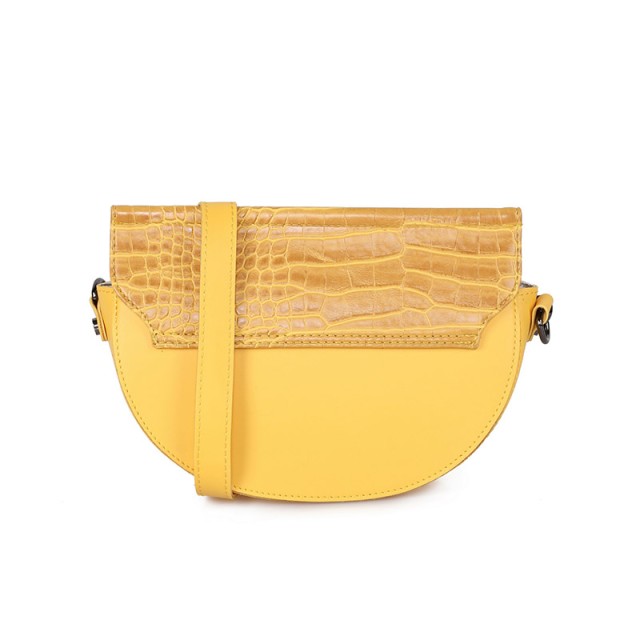 Γυναικεία Τσάντα Ώμου Χρώματος Κίτρινο Laura Ashley Tarlton - Croco 651LAS1765