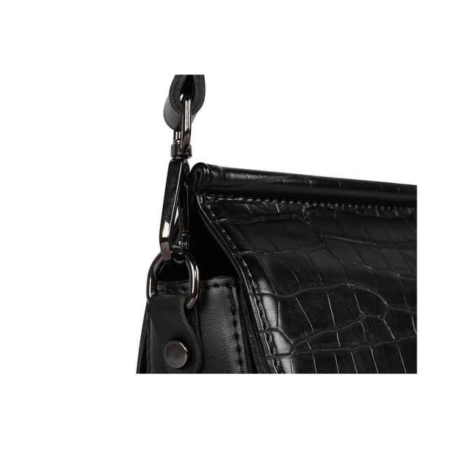 Γυναικεία Τσάντα Ώμου Χρώματος Μαύρο Laura Ashley Tarlton - Croco 6...